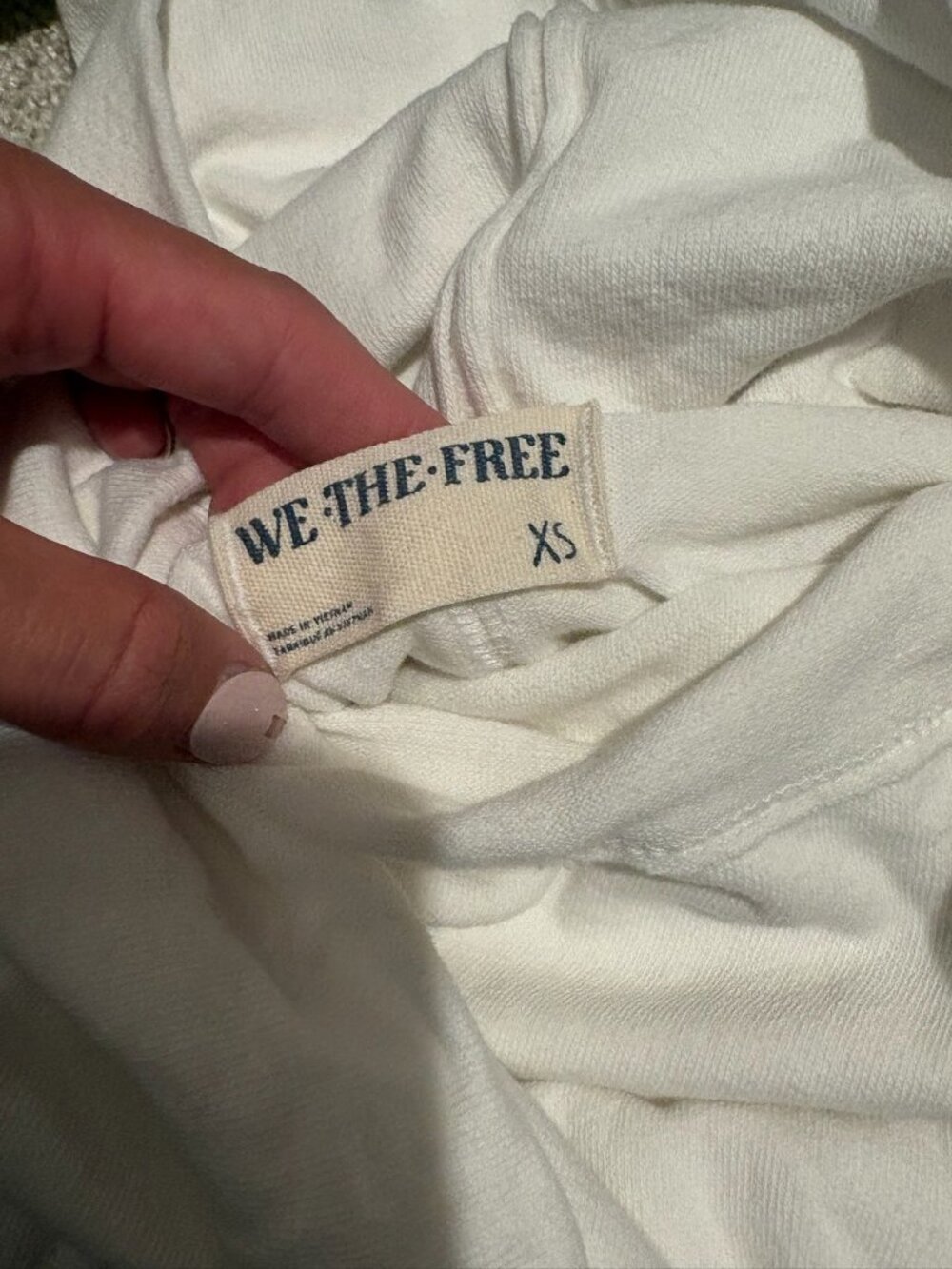 We The Free White Off Shoulder Long Sleeve Top XS